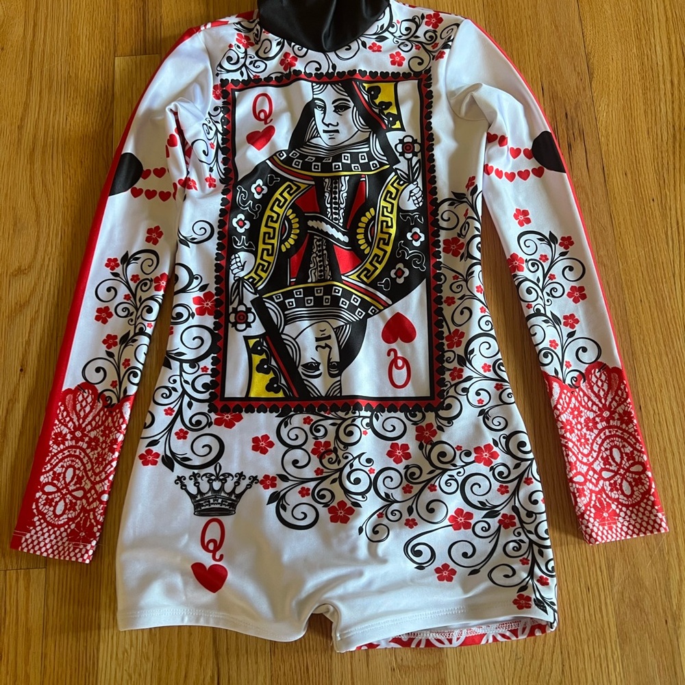 Queen of Hearts Long Sleeve Bodysuit